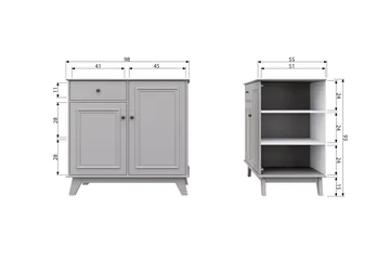 Portsea Byrå 98 cm - Offwhite - Förvaring - Förvaringsmöbler - Byrå