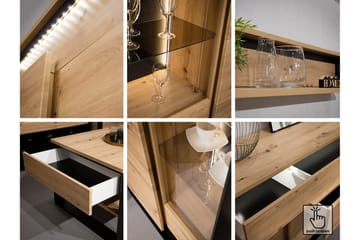 Quant Byrå 41x130 cm - Ek/Svart - Förvaring - Förvaringsmöbler - Byrå