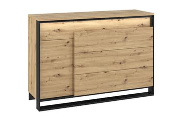 Quant Byrå 41x130 cm - Ek/Svart - Förvaring - Förvaringsmöbler - Byrå