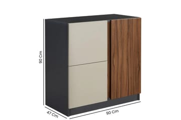 Ranko Byrå 90 cm - Chokladbrun/Antracit - Förvaring - Förvaringsmöbler - Byrå