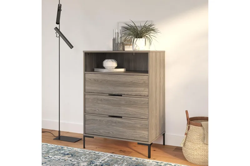 Rayburn Byrå Grå - Dorel Home - Förvaring - Förvaringsmöbler - Byrå