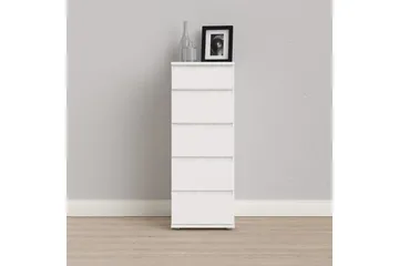 Rengo Byrå Smal 5 Lådor - Vit - Förvaring - Förvaringsmöbler - Byrå