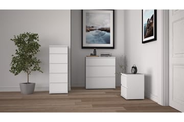 Rengo Byrå Smal 5 Lådor - Vit - Förvaring - Förvaringsmöbler - Byrå