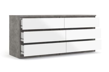 Salomns Byrå 50x154 cm - Vit|Grå - Förvaring - Förvaringsmöbler - Byrå