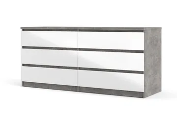 Salomns Byrå 50x154 cm - Vit|Grå - Förvaring - Förvaringsmöbler - Byrå