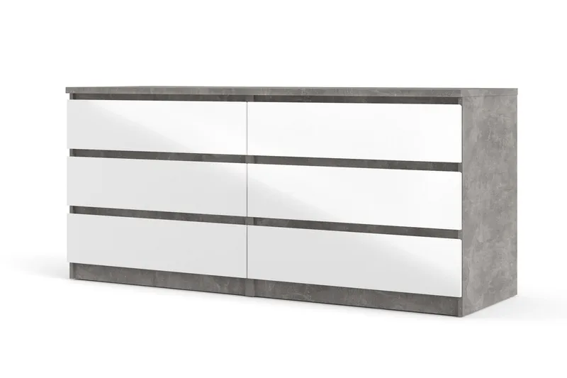 Salomns Byrå 50x154 cm - Vit|Grå - Förvaring - Förvaringsmöbler - Byrå