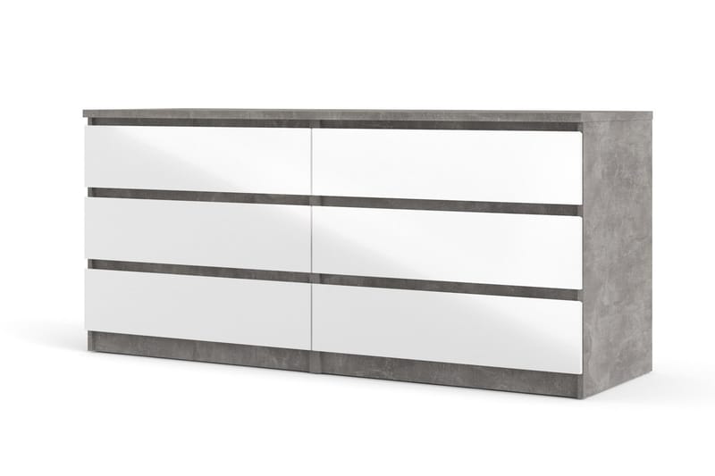 Salomns Byrå 50x154 cm - Vit|Grå - Förvaring - Förvaringsmöbler - Byrå