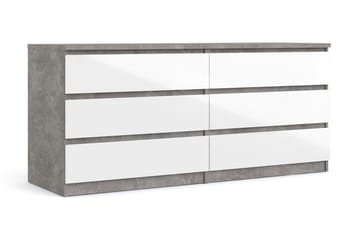 Salomns Byrå 50x154 cm - Vit|Grå - Förvaring - Förvaringsmöbler - Byrå