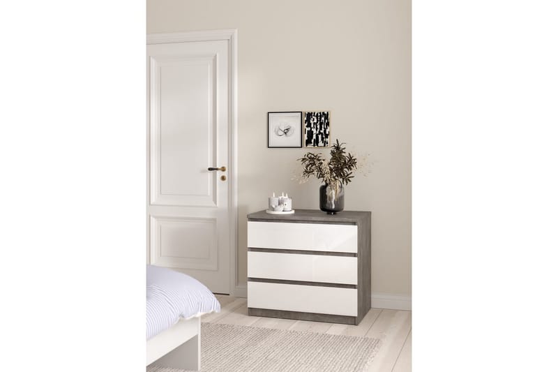 Salomns Byrå 77 cm - Grå/Vit - Förvaring - Förvaringsmöbler - Byrå