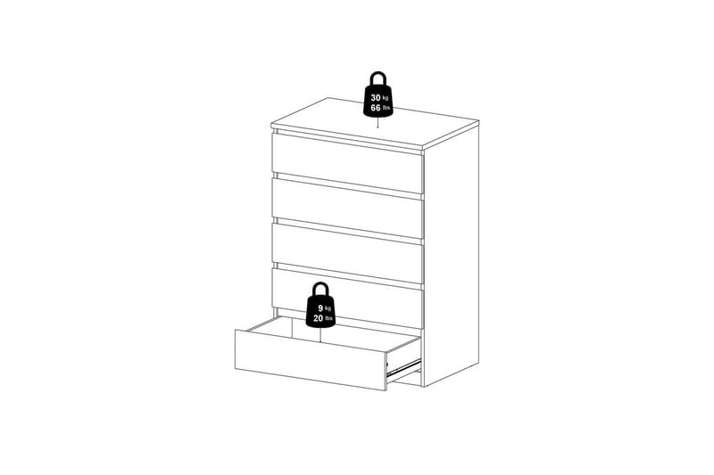 Salomns Byrå 77 cm - Svart - Förvaring - Förvaringsmöbler - Byrå