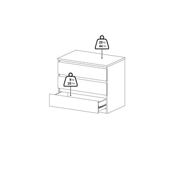 Salomns Byrå med 3 lådor 77x50x68 cm - Förvaring - Förvaringsmöbler - Byrå