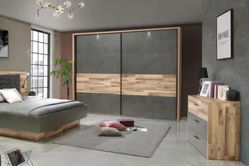 Scrafton Byrå 100 cm - Grå/Brun - Förvaring - Förvaringsmöbler - Byrå