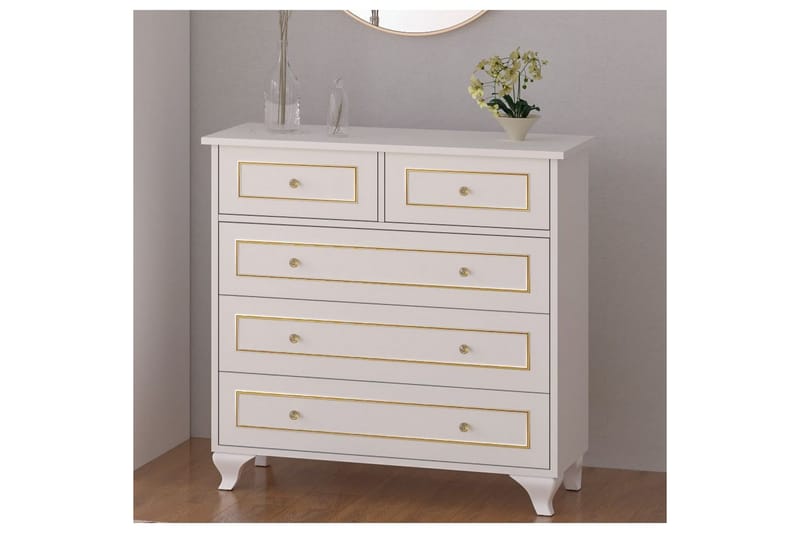 Seric Byrå 90 cm - Matt Vit - Förvaring - Förvaringsmöbler - Byrå