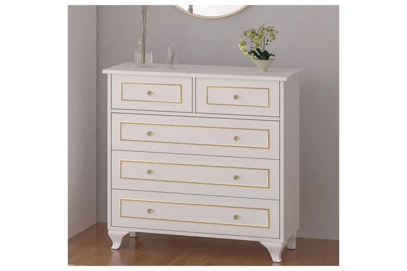 Seric Byrå 90 cm - Matt Vit - Förvaring - Förvaringsmöbler - Byrå