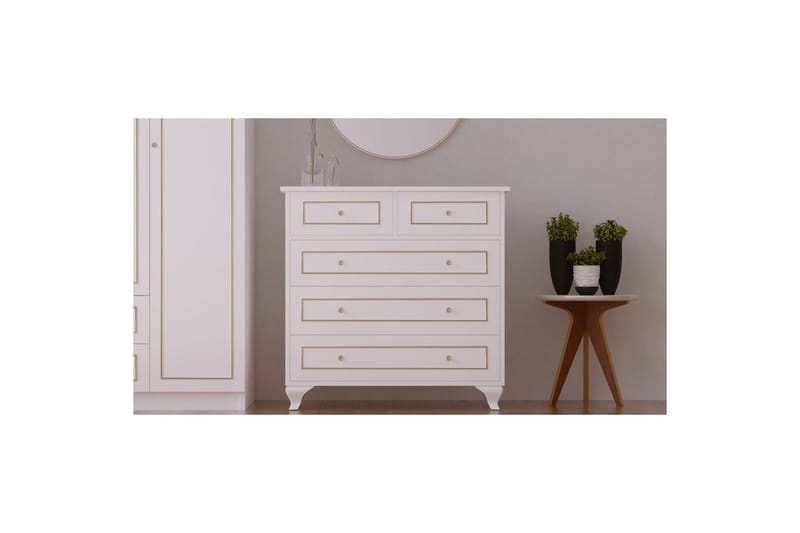 Seric Byrå 90 cm - Matt Vit - Förvaring - Förvaringsmöbler - Byrå