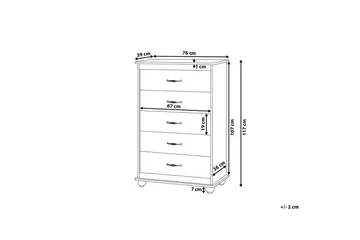 Sharon Byrå 39|76 cm - Vit - Förvaring - Förvaringsmöbler - Byrå