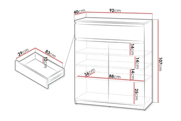 Simply Byrå 92 cm - Vit - Förvaring - Förvaringsmöbler - Byrå
