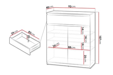 Simply Byrå 92 cm - Vit - Förvaring - Förvaringsmöbler - Byrå