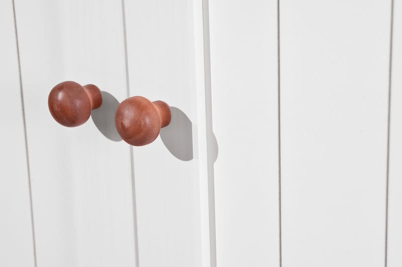 Skänkvitrin A Gambier 131 cm - Vit/Brun - Förvaring - Förvaringsmöbler - Byrå
