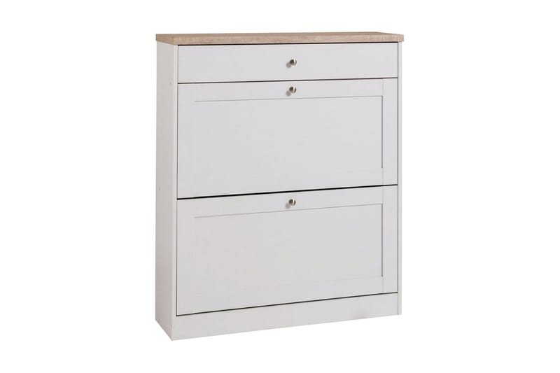 Skolåda Heinina 90 cm, Vit|Brun