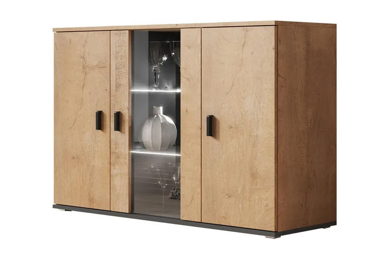 Soho Byrå 41x120 cm, Ek/Svart