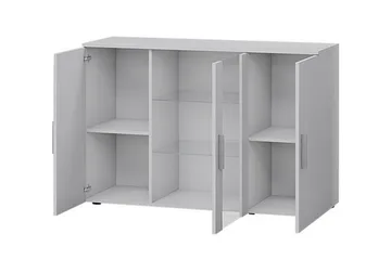 Soho Byrå 41x120 cm LED-belysning - Ek/Svart/Vit/Vit LED - Förvaring - Förvaringsmöbler - Byrå - Hallbyrå