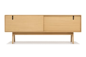 TV-bänk Skagana 160x50 cm Massiv Ek - Brun - Förvaring - Förvaringsmöbler - Byrå