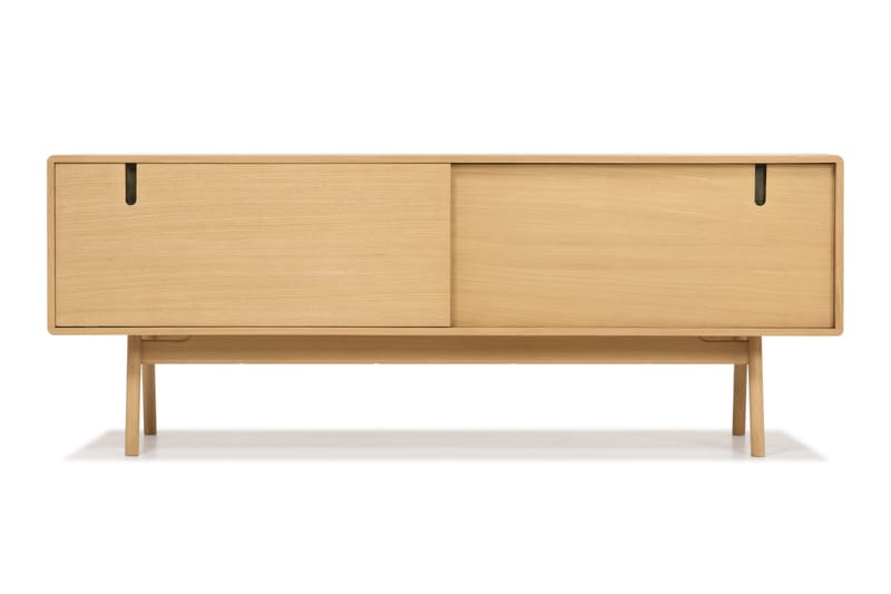 TV-bänk Skagana 160x50 cm Massiv Ek - Brun - Förvaring - Förvaringsmöbler - Byrå