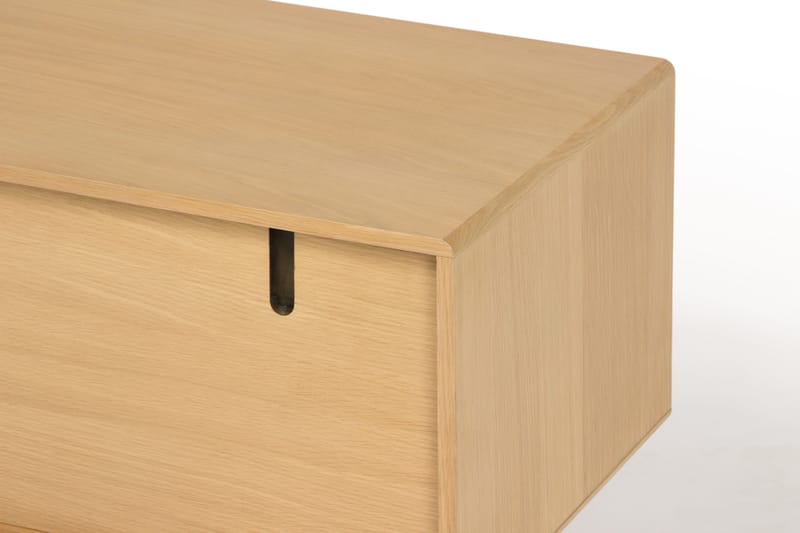 TV-bänk Skagana 160x50 cm Massiv Ek - Brun - Förvaring - Förvaringsmöbler - Byrå