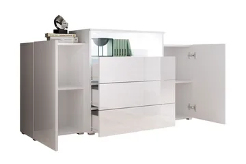 Urbanie Byrå 39x150 cm LED - Vit - Förvaring - Förvaringsmöbler - Byrå - Hallbyrå