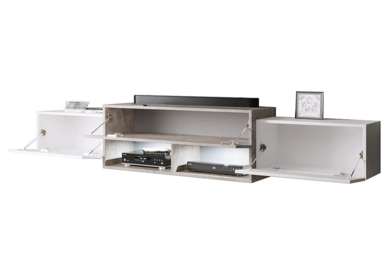 Urbanie Byrå 39x150 cm LED - Vit/Natur - Förvaring - Förvaringsmöbler - Byrå - Hallbyrå