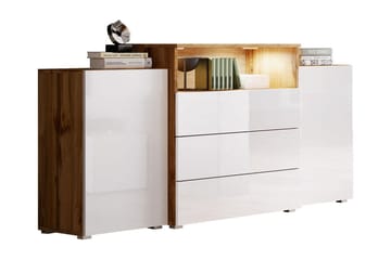 Urbanie Byrå 39x150 cm - Vit/Natur - Förvaring - Förvaringsmöbler - Byrå