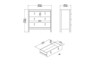 Vallvidera Byrå 82 cm - Beige - Förvaring - Förvaringsmöbler - Byrå
