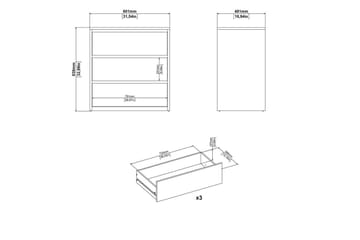 Varun Byrå 80 cm - Vit - Förvaring - Förvaringsmöbler - Byrå