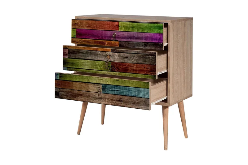 Vellavie Byrå Regnbågspanel - Flerfärgad - Förvaring - Förvaringsmöbler - Byrå