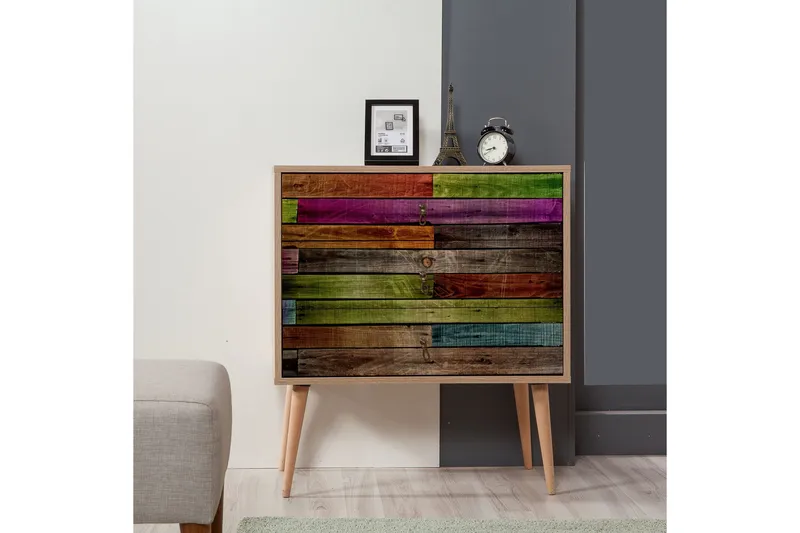 Vellavie Byrå Regnbågspanel - Flerfärgad - Förvaring - Förvaringsmöbler - Byrå