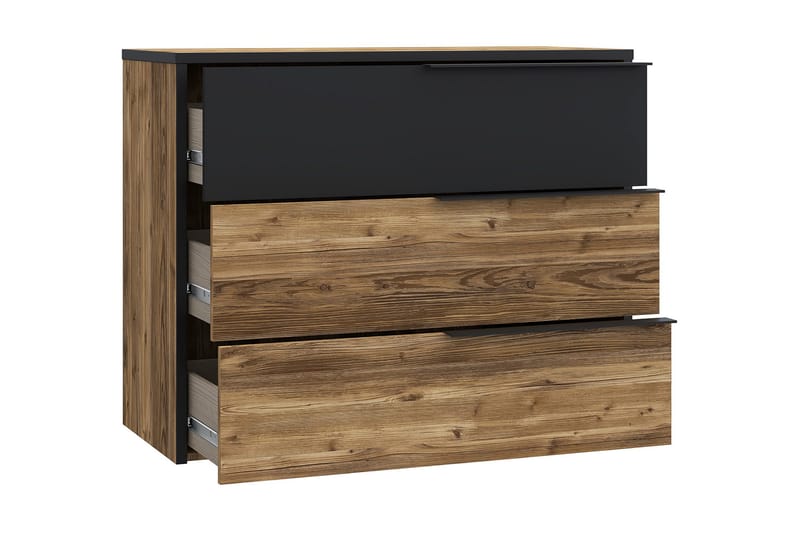 Vergina Byrå 42x100 cm - Brun/Svart - Förvaring - Förvaringsmöbler - Byrå