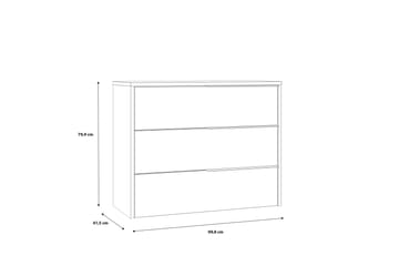 Vergina Byrå 42x100 cm - Brun/Svart - Förvaring - Förvaringsmöbler - Byrå