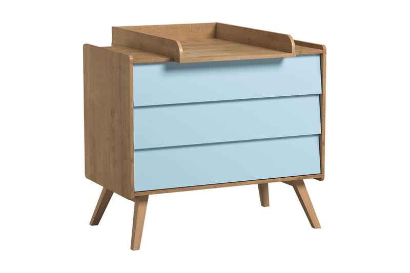Vintage Byrå Trä/Natur/Blå - VOX - Förvaring - Förvaringsmöbler - Byrå