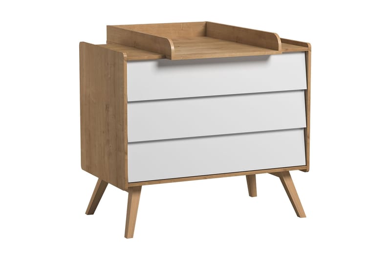 Vintage Byrå Trä/Natur/Vit - VOX - Förvaring - Förvaringsmöbler - Byrå