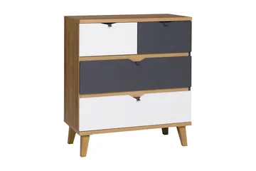 Vintra Byrå 81 cm - Vit/Grå/Trä - Förvaring - Förvaringsmöbler - Byrå