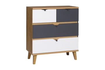 Vintra Byrå 81 cm - Vit/Grå/Trä - Förvaring - Förvaringsmöbler - Byrå