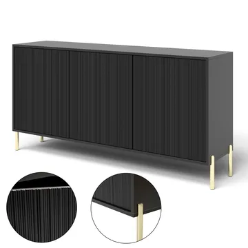 Virmani Byrå 154 cm - Svart - Förvaring - Förvaringsmöbler - Byrå