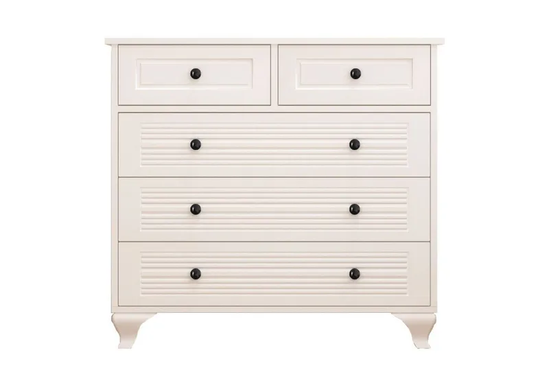 Vornrel Byrå 90 cm, Matt Vit