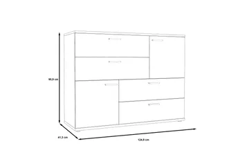 Waunifor Byrå 125 cm - Brun - Förvaring - Förvaringsmöbler - Byrå
