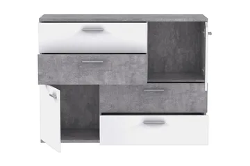 Waunifor Byrå 125 cm - Vit/Grå - Förvaring - Förvaringsmöbler - Byrå