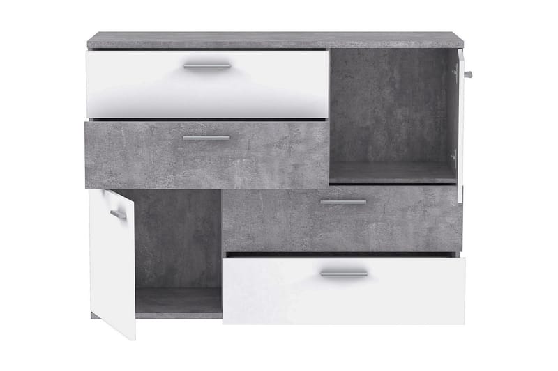 Waunifor Byrå 125 cm - Vit/Grå - Förvaring - Förvaringsmöbler - Byrå