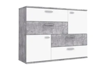 Waunifor Byrå 125 cm - Vit/Grå - Förvaring - Förvaringsmöbler - Byrå