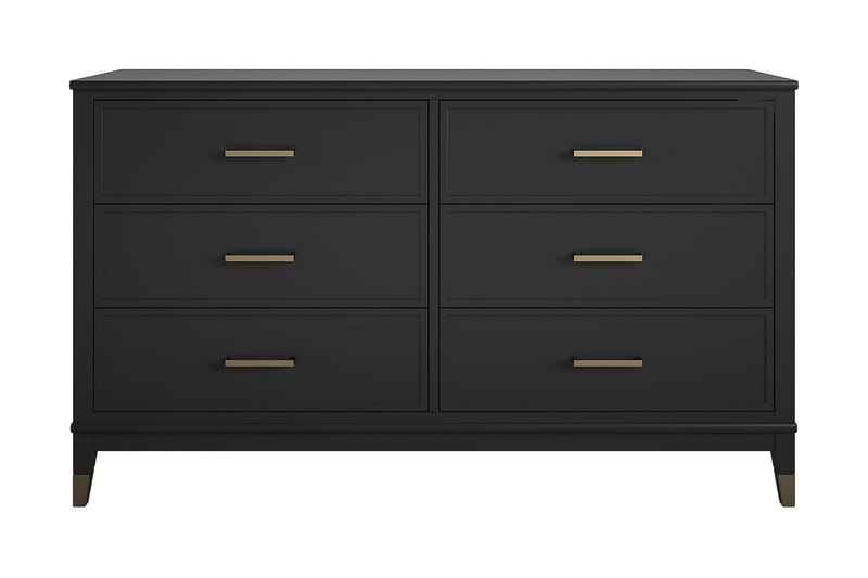 Westerleigh Byrå 144x41 cm Svart/Guld - CosmoLiving - Förvaring - Förvaringsmöbler - Byrå