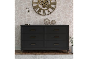 Westerleigh Byrå 144x41 cm Svart/Guld - CosmoLiving - Förvaring - Förvaringsmöbler - Byrå